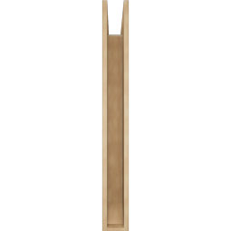 Ekena Millwork - BKTUR055X36X48WTL06RCPR - Timberthane Faux Wood Westlake Style Bracket, Slat Ends, 5 1/2"W x 36"D x 48"H, Primed Tan