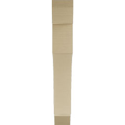 Ekena Millwork - BKTUR055X38X38WTL06RCPR - Timberthane Faux Wood Westlake Style Bracket, Slat Ends, 5 1/2"W x 38"D x 38"H, Primed Tan