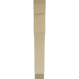 Ekena Millwork - BKTUR055X38X42WTL06RCPR - Timberthane Faux Wood Westlake Style Bracket, Slat Ends, 5 1/2"W x 38"D x 42"H, Primed Tan