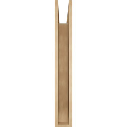 Ekena Millwork - BKTUR055X40X40WTL06RCPR - Timberthane Faux Wood Westlake Style Bracket, Slat Ends, 5 1/2"W x 40"D x 40"H, Primed Tan