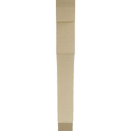 Ekena Millwork - BKTUR055X40X44WTL06RCPR - Timberthane Faux Wood Westlake Style Bracket, Slat Ends, 5 1/2"W x 40"D x 44"H, Primed Tan