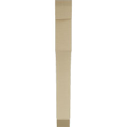 Ekena Millwork - BKTUR055X40X48WTL06RCPR - Timberthane Faux Wood Westlake Style Bracket, Slat Ends, 5 1/2"W x 40"D x 48"H, Primed Tan