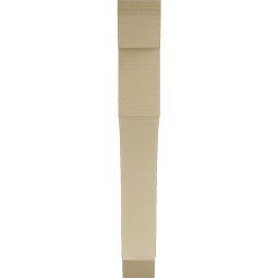 Ekena Millwork - BKTUR055X42X42WTL06RCPR - Timberthane Faux Wood Westlake Style Bracket, Slat Ends, 5 1/2"W x 42"D x 42"H, Primed Tan