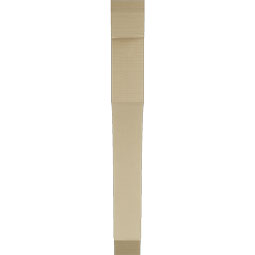 Ekena Millwork - BKTUR055X42X48WTL06RCPR - Timberthane Faux Wood Westlake Style Bracket, Slat Ends, 5 1/2"W x 42"D x 48"H, Primed Tan
