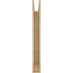Ekena Millwork - BKTUR055X42X48WTL06RCPR - Timberthane Faux Wood Westlake Style Bracket, Slat Ends, 5 1/2"W x 42"D x 48"H, Primed Tan