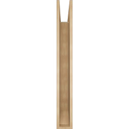 Ekena Millwork - BKTUR055X44X44WTL06RCPR - Timberthane Faux Wood Westlake Style Bracket, Slat Ends, 5 1/2"W x 44"D x 44"H, Primed Tan