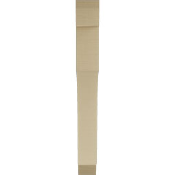 Ekena Millwork - BKTUR055X44X48WTL06RCPR - Timberthane Faux Wood Westlake Style Bracket, Slat Ends, 5 1/2"W x 44"D x 48"H, Primed Tan