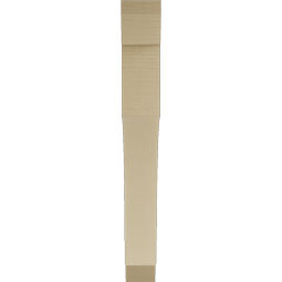 Ekena Millwork - BKTUR055X46X46WTL06RCPR - Timberthane Faux Wood Westlake Style Bracket, Slat Ends, 5 1/2"W x 46"D x 46"H, Primed Tan