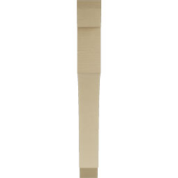 Ekena Millwork - BKTUR055X48X48WTL06RCPR - Timberthane Faux Wood Westlake Style Bracket, Slat Ends, 5 1/2"W x 48"D x 48"H, Primed Tan