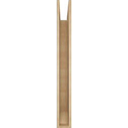 Ekena Millwork - BKTUR055X48X48WTL06RCPR - Timberthane Faux Wood Westlake Style Bracket, Slat Ends, 5 1/2"W x 48"D x 48"H, Primed Tan
