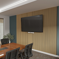 Ekena Millwork - SWAHR - AcoustixPro Noise Cancelling Half Round Slat Wall Panel