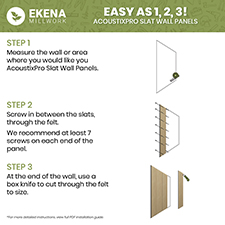 Ekena Millwork - SWAHR - AcoustixPro Noise Cancelling Half Round Slat Wall Panel