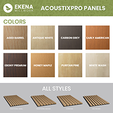 Ekena Millwork - SWAHR - AcoustixPro Noise Cancelling Half Round Slat Wall Panel