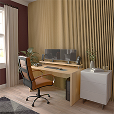 Ekena Millwork - SWARCV - AcoustixPro Noise Cancelling Concave Slat Wall Panel