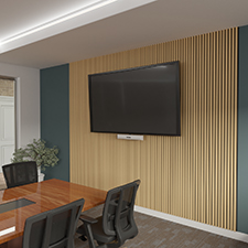 Ekena Millwork - SWARCV - AcoustixPro Noise Cancelling Concave Slat Wall Panel