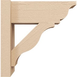 Ekena Millwork - OUTURFST - Timberthane Rough Cedar Faux Wood Timberthane Funston Faux Wood Outlooker, Primed Tan