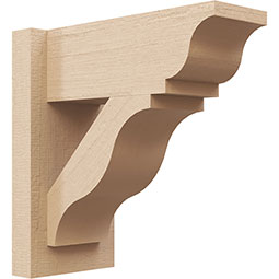 Ekena Millwork - OUTURFST - Timberthane Rough Cedar Faux Wood Timberthane Funston Faux Wood Outlooker, Primed Tan