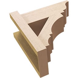 Ekena Millwork - OUTURBOA - Timberthane Rough Cedar Faux Wood Timberthane Balboa Faux Wood Outlooker, Primed Tan