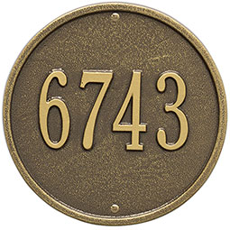 Whitehall Products LLC - WH1033 - 9"W x 9"H Round One Line Wall Plaque