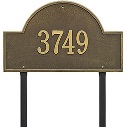 Whitehall Products LLC - WH1101 - 23 1/4"W x 14"H Arch Marker One Line Lawn Plaque