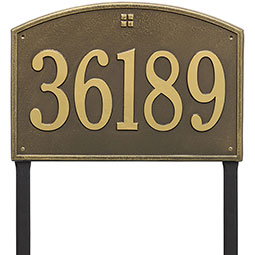 Whitehall Products LLC - WH1173 - 20 1/2"W x 14"H Cape Charles One Line Lawn Plaque