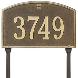 Whitehall Products LLC - WH1177 - 15"W x 9 1/2"H Cape Charles One Line Lawn Plaque