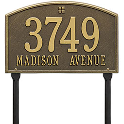 Whitehall Products LLC - WH1178 - 15"W x 9 1/2"H Cape Charles Two Line Lawn Plaque