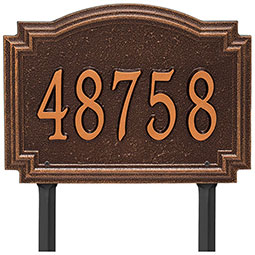 Whitehall Products LLC - WH1292 - 14"W x 10 1/4"H x 1 1/4"D Williamsburg One Line Lawn Plaque