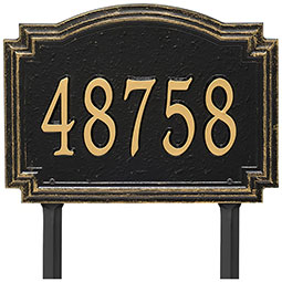 Whitehall Products LLC - WH1292 - 14"W x 10 1/4"H x 1 1/4"D Williamsburg One Line Lawn Plaque