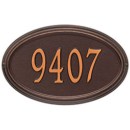 Whitehall Products LLC - WH1298 - 15"W x 9 1/2"H x 1 1/4"D Concord Oval One Line Wall Plaque