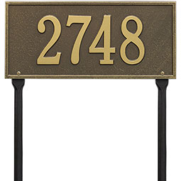 Whitehall Products LLC - WH1324 - 16"W x 7 1/4"H Hartford One Line Lawn Plaque