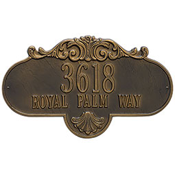 Whitehall Products LLC - WH2018 - 17 1/2"W x 10 1/4"H Rochelle Two Line Wall Plaque