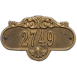 Whitehall Products LLC - WH2020 - 8"W x 4 1/2"H Rochelle One Line Wall Plaque