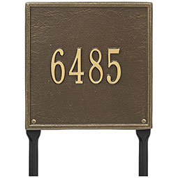 Whitehall Products LLC - WH2113 - 11"W x 11"H Square One Line Lawn Plaque