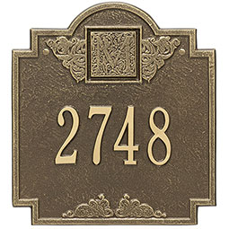 Whitehall Products LLC - WH5005 - 10 3/4"W x 11 3/4"H Monogram One Line Wall Plaque