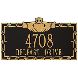 Whitehall Products LLC - WH5157 - 16 3/4"W x 9 3/8"H Claddagh Two Line Wall Plaque