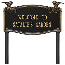 Whitehall Products LLC - WH5184 - 17"W x 9 1/8"H Vine Garden Two Line Wall Plaque