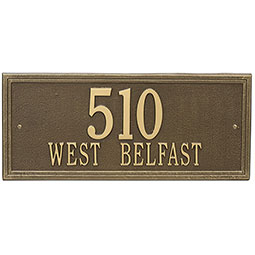 Whitehall Products LLC - WH6107 - 22 1/4"W x 9 1/2"H Smooth Border Two Line Wall Plaque