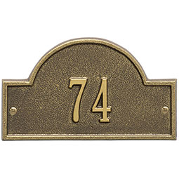 Whitehall Products LLC - WH1007 - 8"W x 4 3/4"H Arch Marker One line Wall Plaque