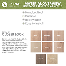 Ekena Millwork - SWHCV - Heritage Premier Concave Stain Grade Solid Hardwood Adjustable Slat Wall Kit