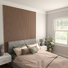 Ekena Millwork - SWHHR - Heritage Premier Half Round Stain Grade Solid Hardwood Adjustable Slat Wall Kit