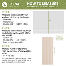 Ekena Millwork - SWHHR - Heritage Premier Half Round Stain Grade Solid Hardwood Adjustable Slat Wall Kit