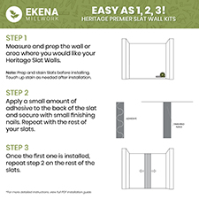 Ekena Millwork - SWHHR - Heritage Premier Half Round Stain Grade Solid Hardwood Adjustable Slat Wall Kit