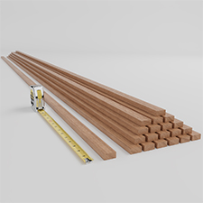 Ekena Millwork - SWHTR - Heritage Premier Traditional Stain Grade Solid Hardwood Adjustable Slat Wall Kit