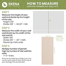 Ekena Millwork - SWHTR - Heritage Premier Traditional Stain Grade Solid Hardwood Adjustable Slat Wall Kit