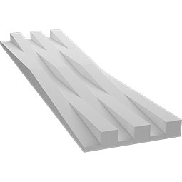 Ekena Millwork - WPPVC06X24ETI - 6"W x 24"H x 1"T  EdgeCraft Tigris Style Seamless Wall Tile