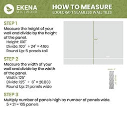 Ekena Millwork - WPPVC06X24ETI - 6"W x 24"H x 1"T  EdgeCraft Tigris Style Seamless Wall Tile