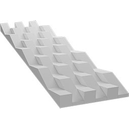 Ekena Millwork - WPPVC06X24ETH - 6"W x 24"H x 1"T  EdgeCraft Thames Style Seamless Wall Tile