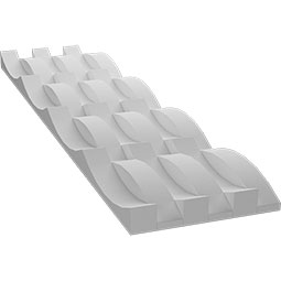 Ekena Millwork - WPPVC06X24EJO - 6"W x 24"H x 1"T  EdgeCraft Jordan Style Seamless Wall Tile