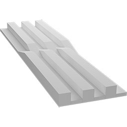 Ekena Millwork - WPPVC06X24EBA - 6"W x 24"H x 1"T  EdgeCraft Baltic Style Seamless Wall Tile